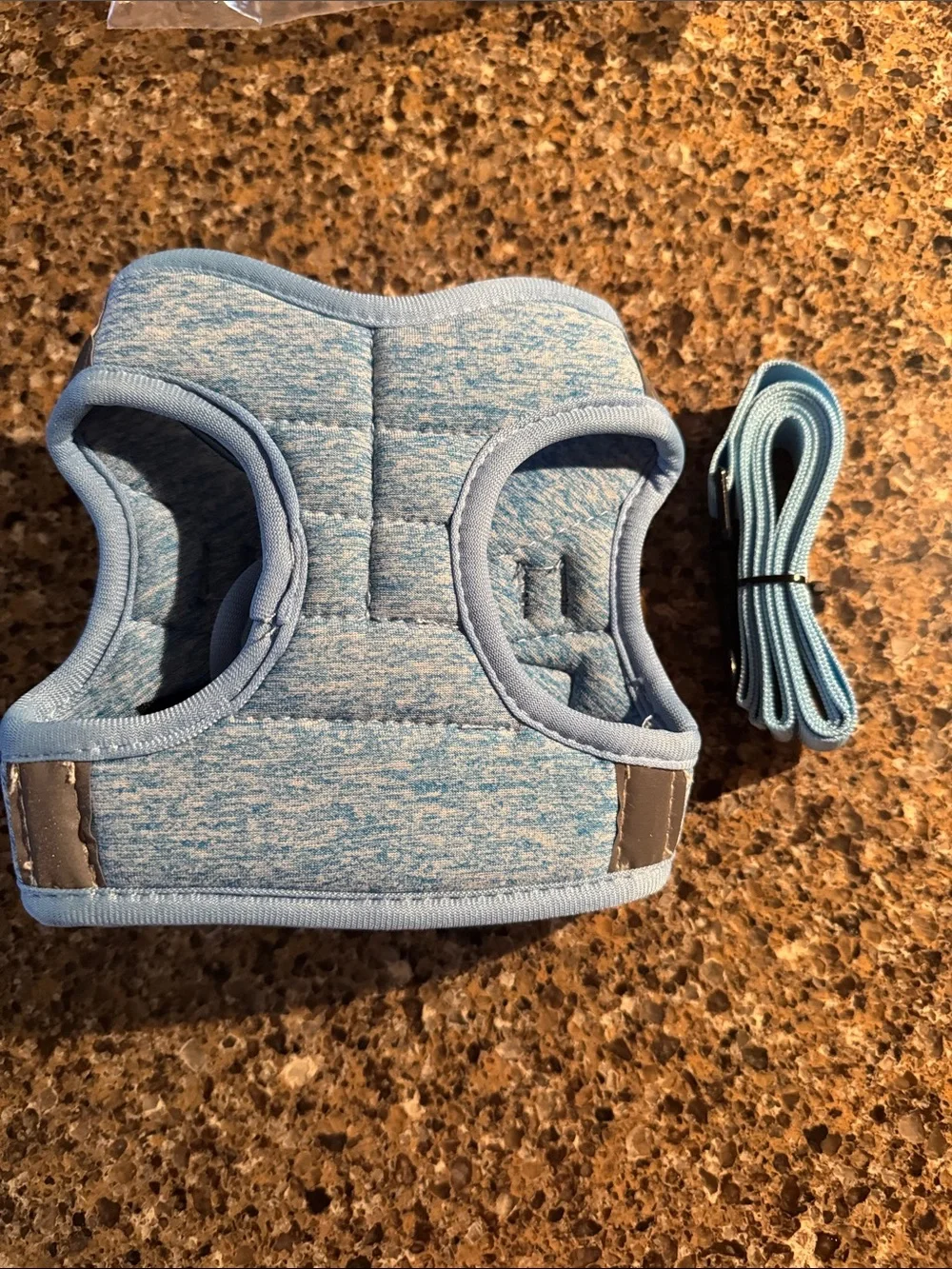 Light Blue Cat Harness & Leash Set - Size L (or XS to S Dog) NEW